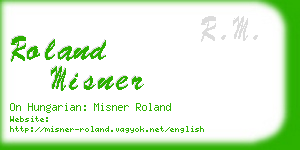 roland misner business card